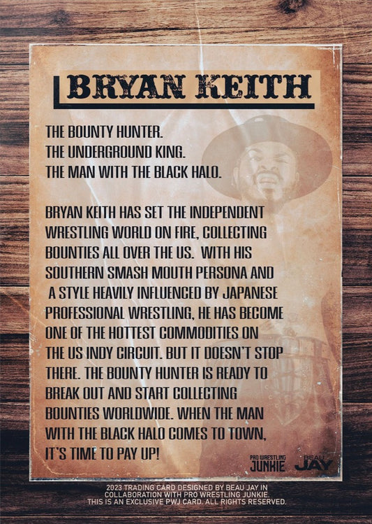 Bounty Hunter Bryan Keith trading card PW Catalog