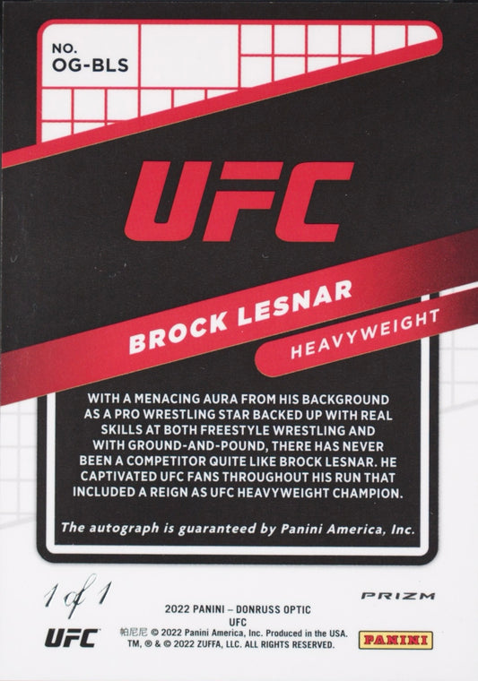 Brock Lesnar trading card PW Catalog