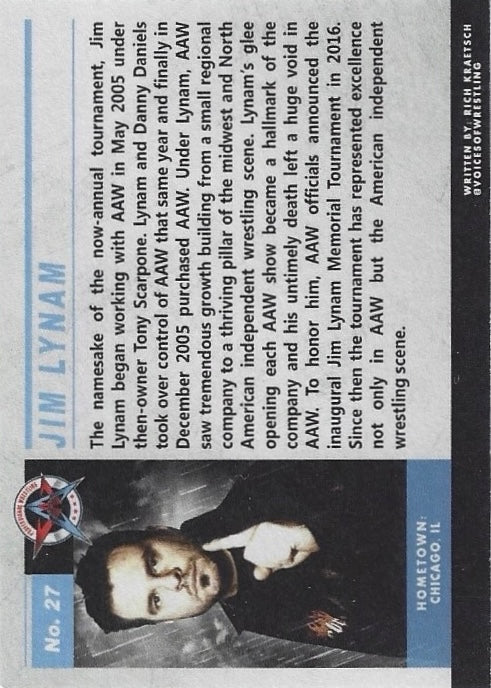 In Memoriam JIM Lynam trading card PW Catalog