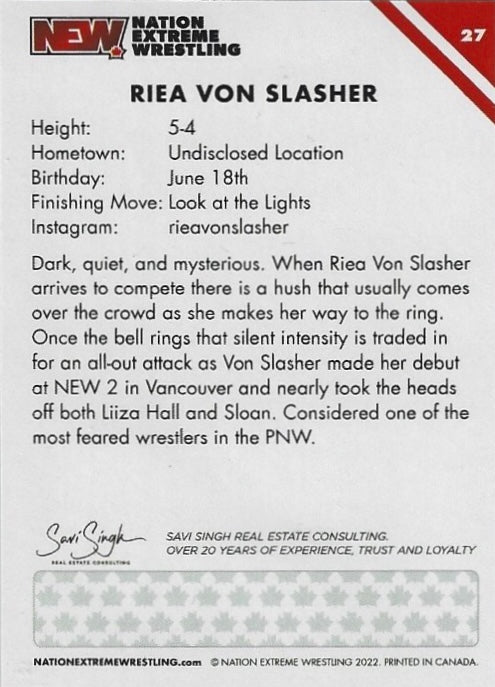 Riea VON Slasher trading card PW Catalog