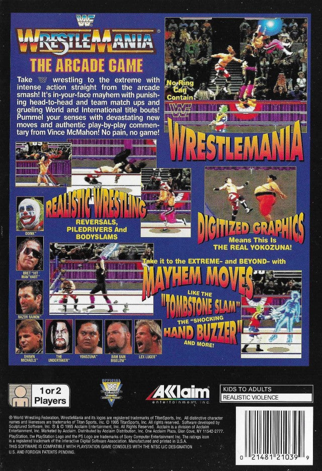 WWF WrestleMania The Arcade Game [PlayStation] PWcatalog