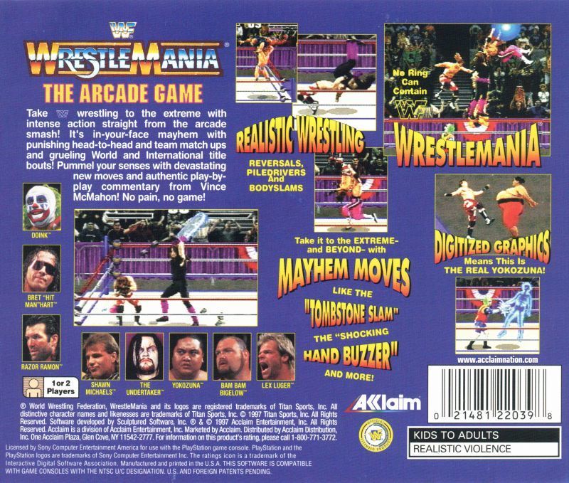 WWF WrestleMania The Arcade Game [PlayStation] PWcatalog