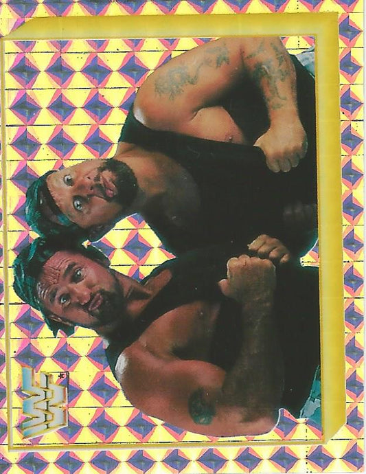 WWF Merlin Sticker 1994 Bushwhackers #295 Version 2