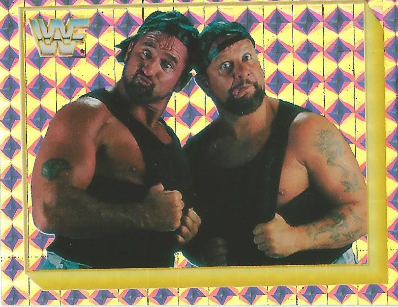 WWF Merlin Sticker 1994 Bushwhackers #295 Version 2