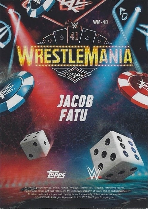 Jacob Fatu trading card PW Catalog
