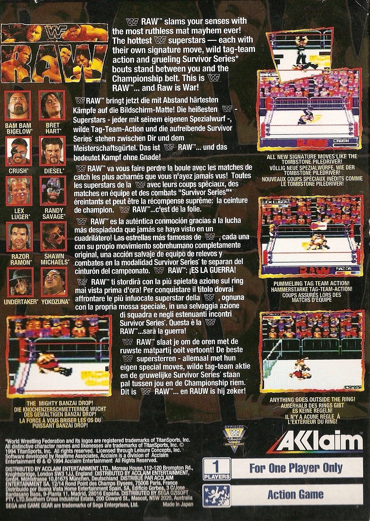 WWF Raw [Game Gear] PWcatalog