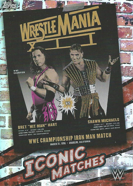 Topps WWE Superstars 2021 Shawn Michaels vs Bret Hart MA5