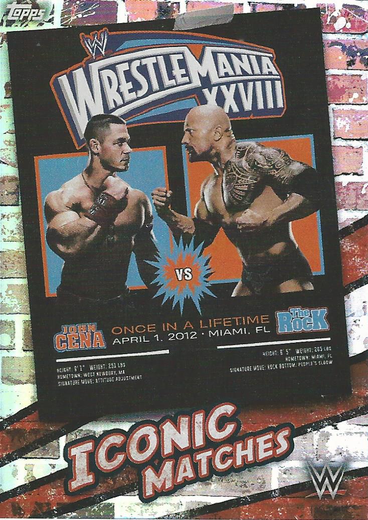 Topps WWE Superstars 2021 The Rock vs John Cena MA9 trading card PW Catalog