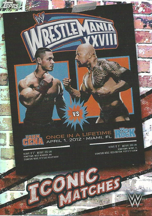 Topps WWE Superstars 2021 The Rock vs John Cena MA9 trading card PW Catalog