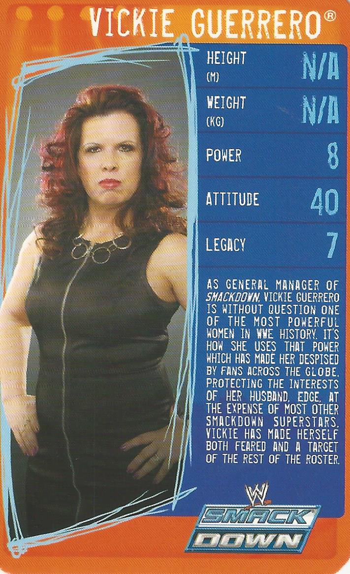 WWE Top Trumps Specials 2009 Vickie Guerrero trading card PW Catalog