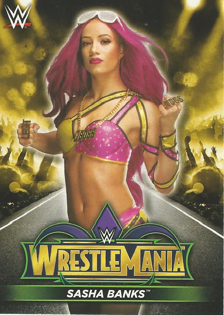 WWE Topps Road to Wrestlemania 2018 Sasha Banks R27 trading card PW Catalog