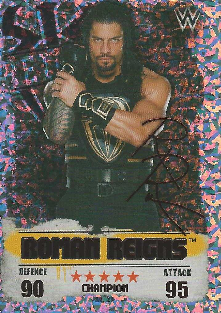 WWE Topps Slam Attax Takeover 2016 Roman Reigns Red Champion #27