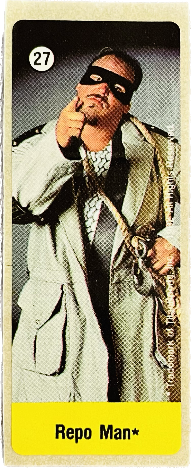 WWF Dunkin Bubble Gum Stickers (1992) No. 27 Repo Man PW Catalog