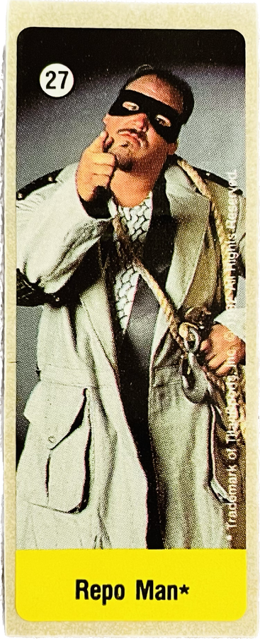 WWF Dunkin Bubble Gum Stickers (1992) No. 27 Repo Man PW Catalog