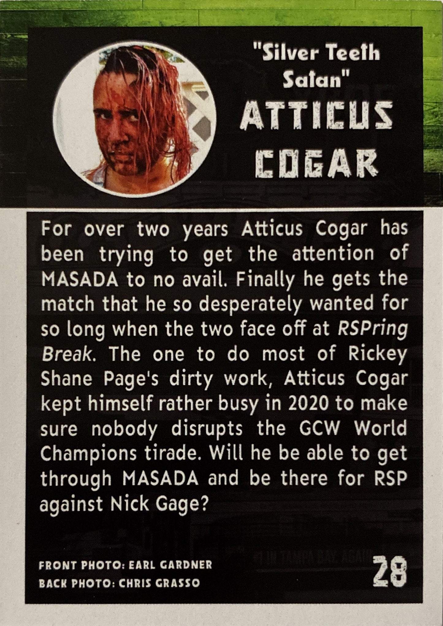 “Silver Teeth Satan” Atticus Cogar