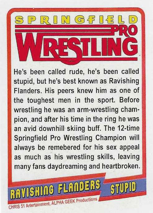 Stupid Ravishing Flanders – Springfield trading card PW Catalog