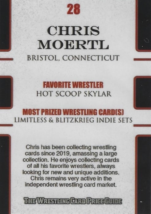 Chris Moertl trading card PW Catalog
