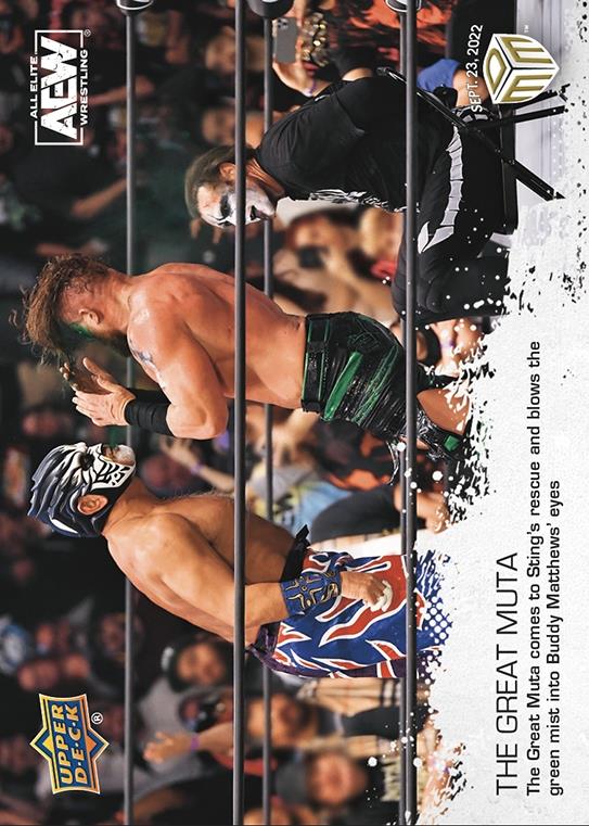 The Great Muta – the Great Muta Comes to Sting’s Rescue and Blows the Green Mist Into Buddy Matthews’ Eyes