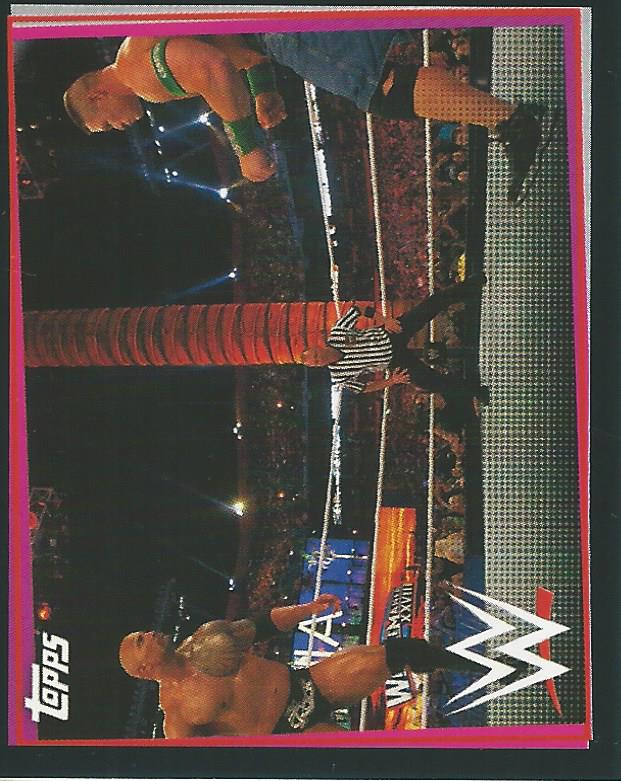 WWE Topps Road to Wrestlemania Stickers 2021 The Rock vs John Cena #280