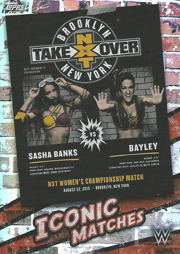 Topps WWE Superstars 2021 Sasha Banks vs Bayley MA10 trading card PW Catalog