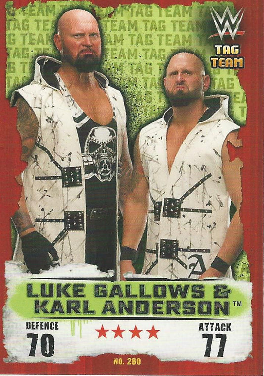WWE Topps Slam Attax Takeover 2016 Luke Gallows and Karl Anderson #280