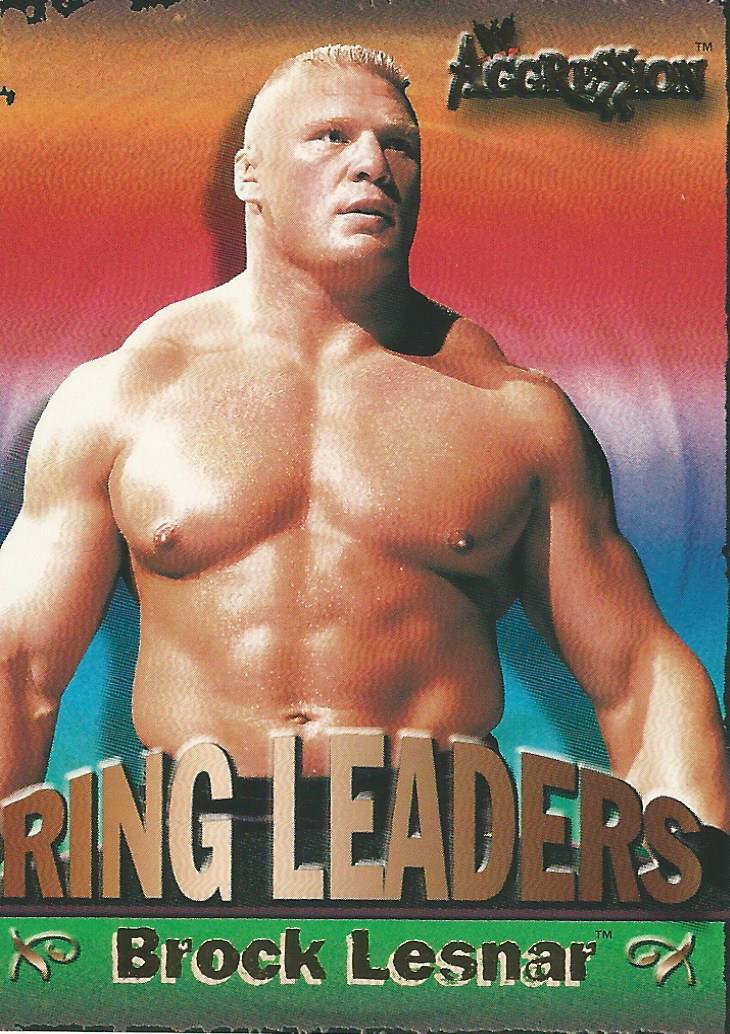 WWE Fleer Aggression 2003 Ring Leader Brock Lesnar 3 of 15 trading card PW Catalog
