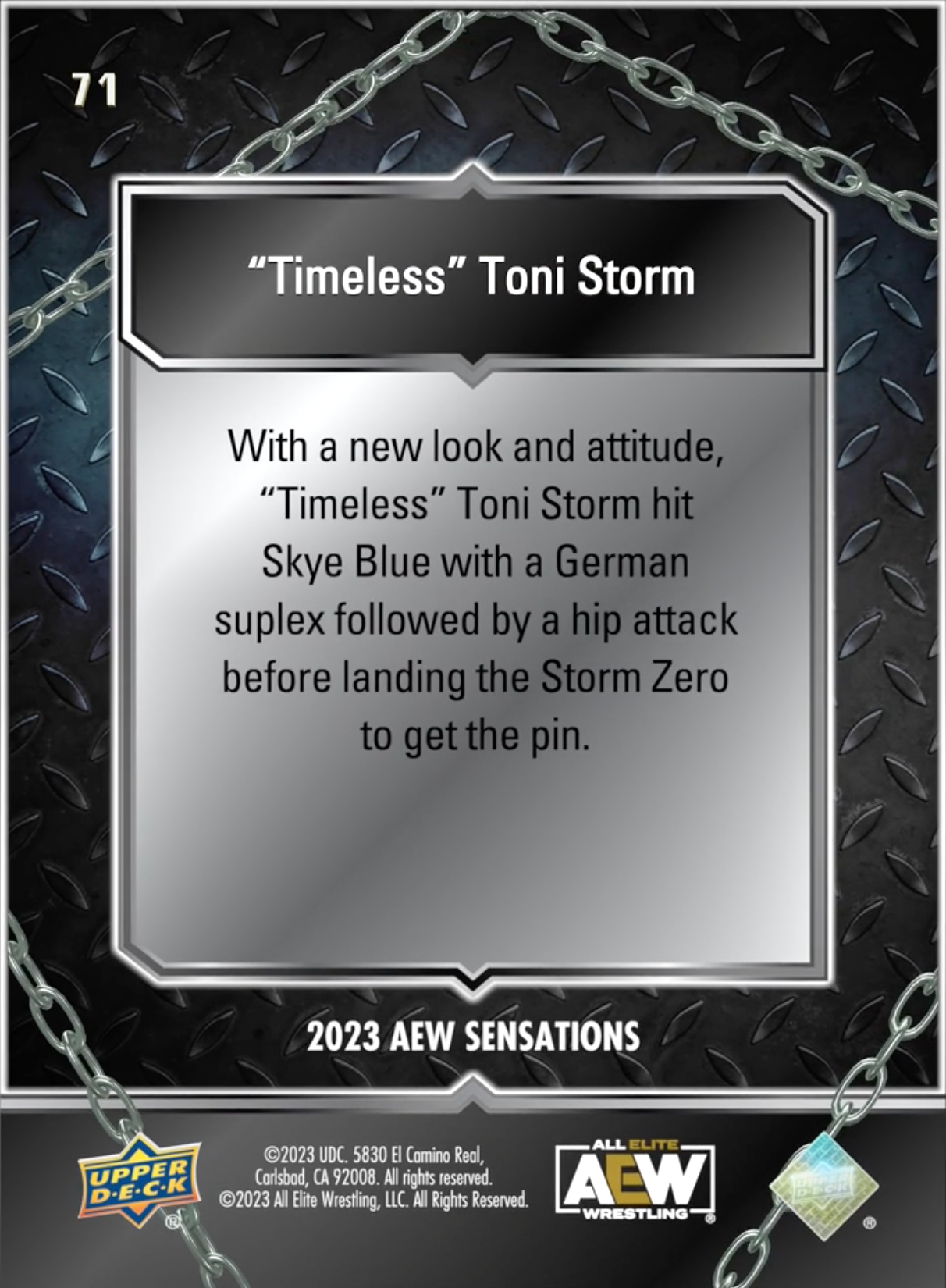10/4/23 – “Timeless” Toni Storm – “Timeless” Toni Storm Defeats Skye Blue