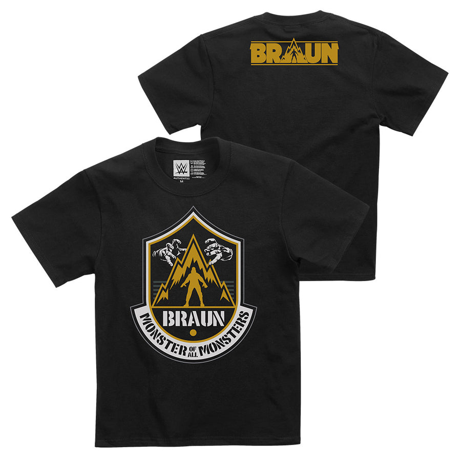 Braun Strowman "The Monster of All Monsters" Youth Authentic T-Shirt T-Shirt PW Catalog