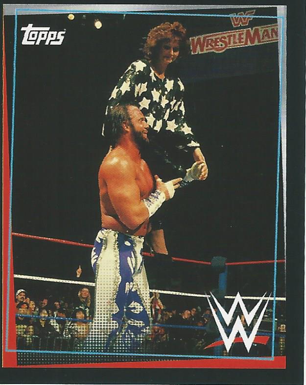 WWE Topps Road to Wrestlemania Stickers 2021 Macho Man Randy Savage #282