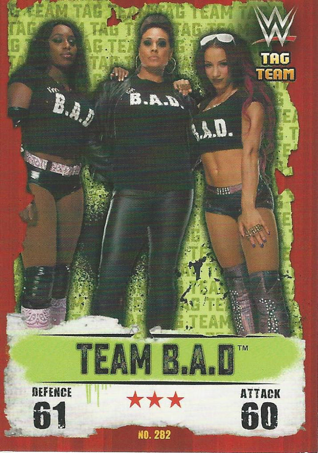 WWE Topps Slam Attax Takeover 2016 Team BAD Sasha Banks Naomi Tamina #282