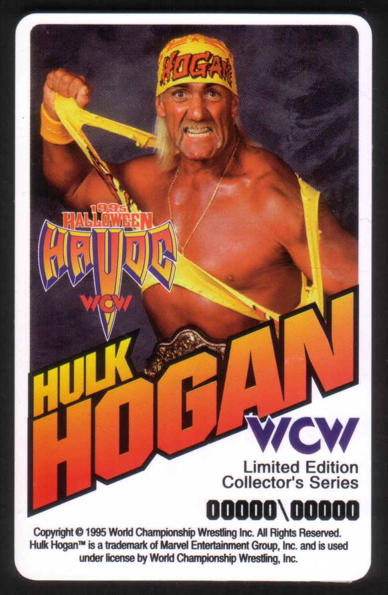 WCW Hulk Hogan Phone Card 1995 Halloween Havoc