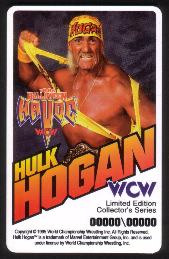 WCW Hulk Hogan Phone Card 1995 Halloween Havoc Pwcatalog
