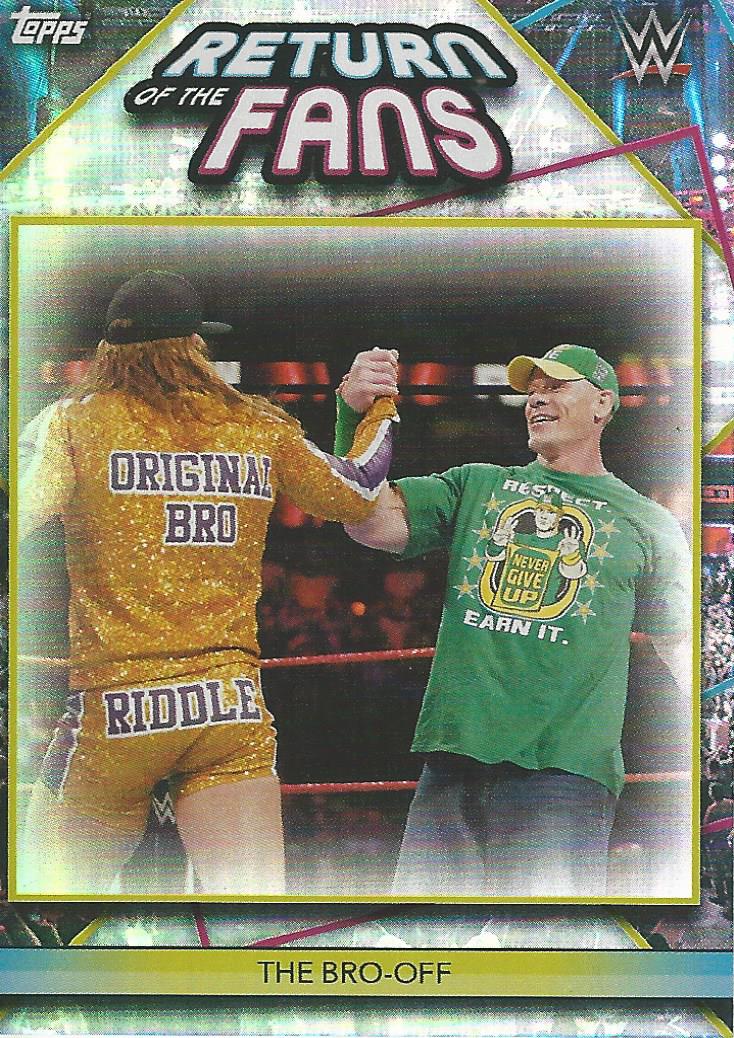 Topps WWE Superstars 2021 John Cena and Riddle RF4 trading card PW Catalog