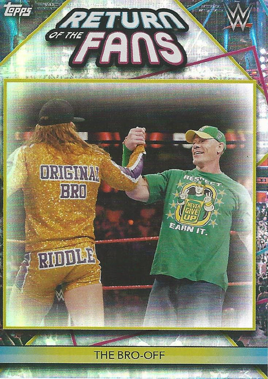 Topps WWE Superstars 2021 John Cena and Riddle RF4 trading card PW Catalog
