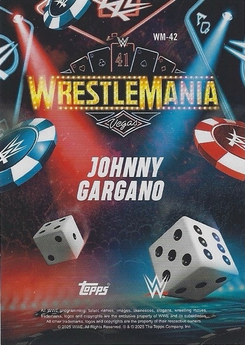 Johnny Gargano trading card PW Catalog