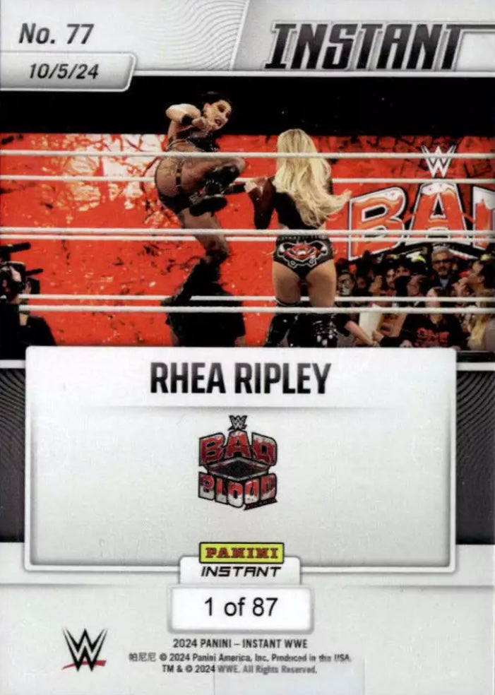 Rhea Ripley – Rhea Ripley Defeats LIV Morgan VIA Disqualification trading card PW Catalog