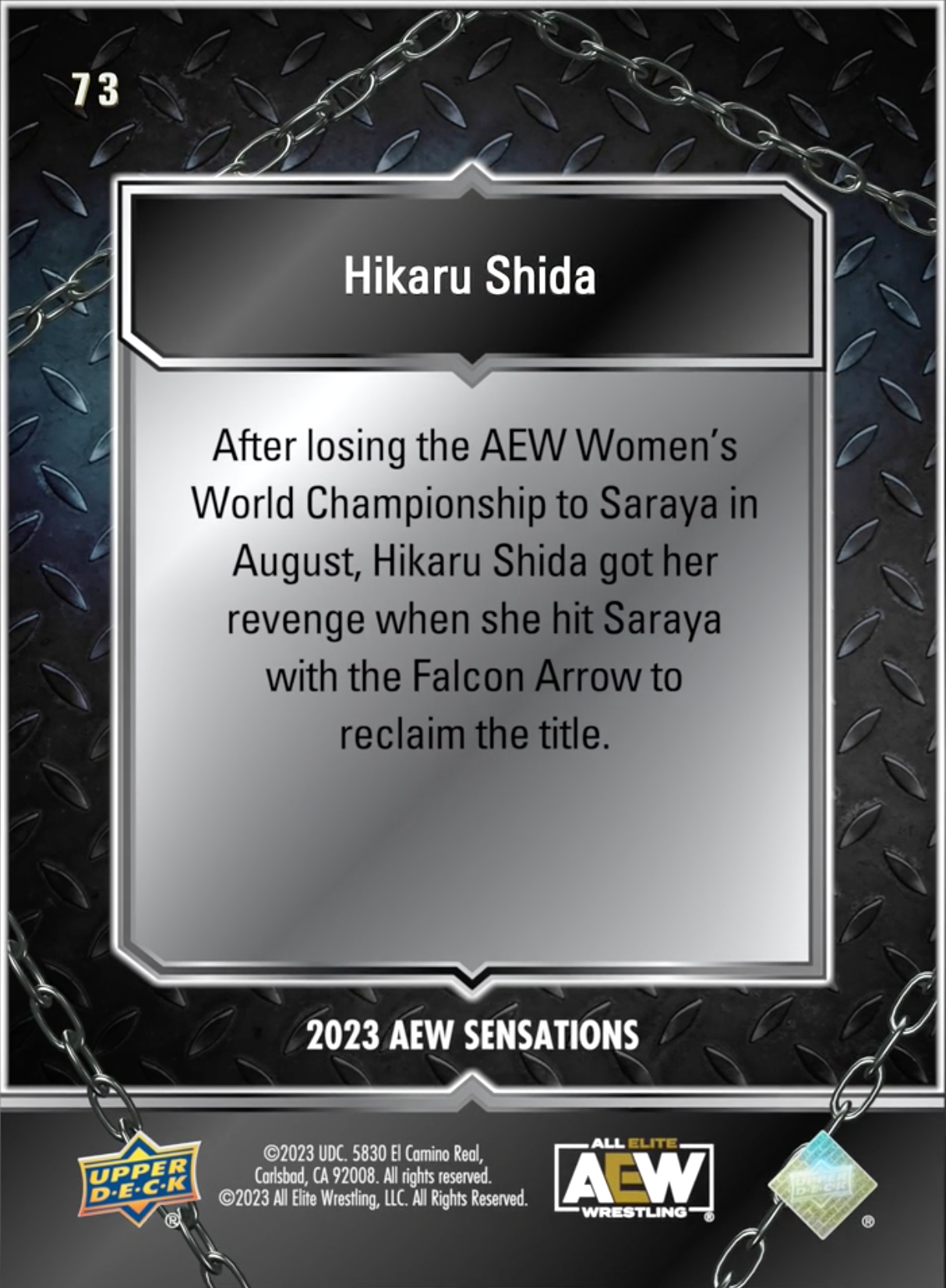 10/10/23 – Hikaru Shida – Hikaru Shida Begins Third Reign AS AEW Women’s World Champion