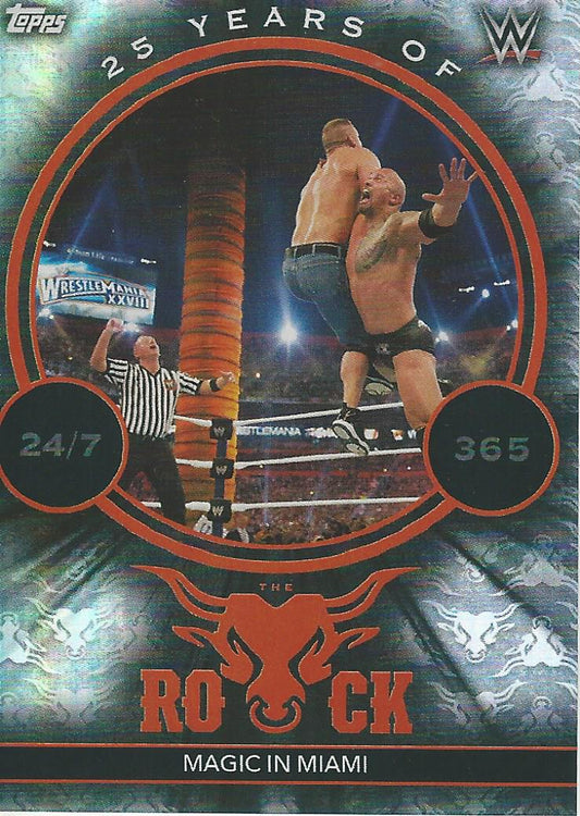 Topps WWE Superstars 2021 The Rock vs John Cena TR3 trading card PW Catalog