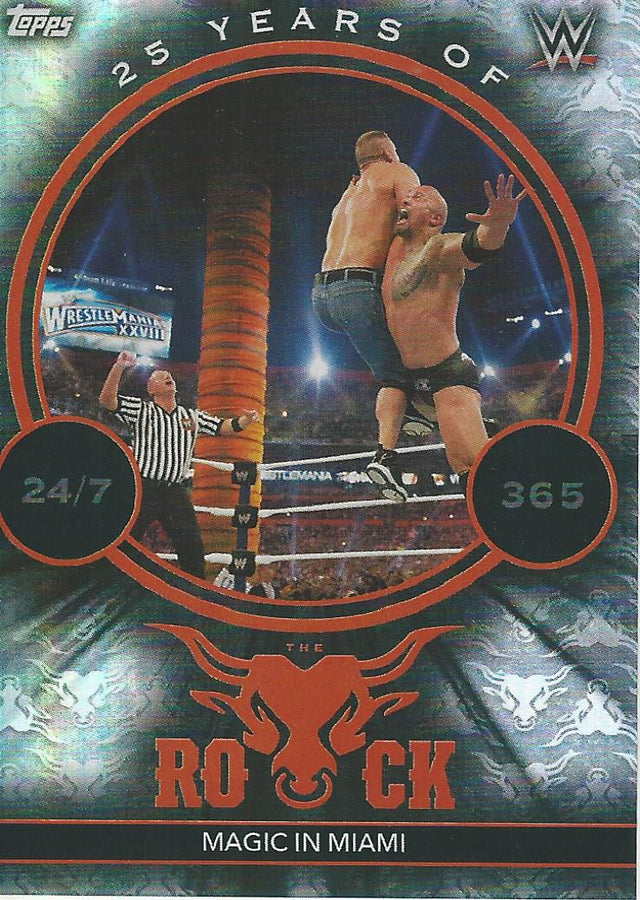 Topps WWE Superstars 2021 The Rock vs John Cena TR3 trading card PW Catalog