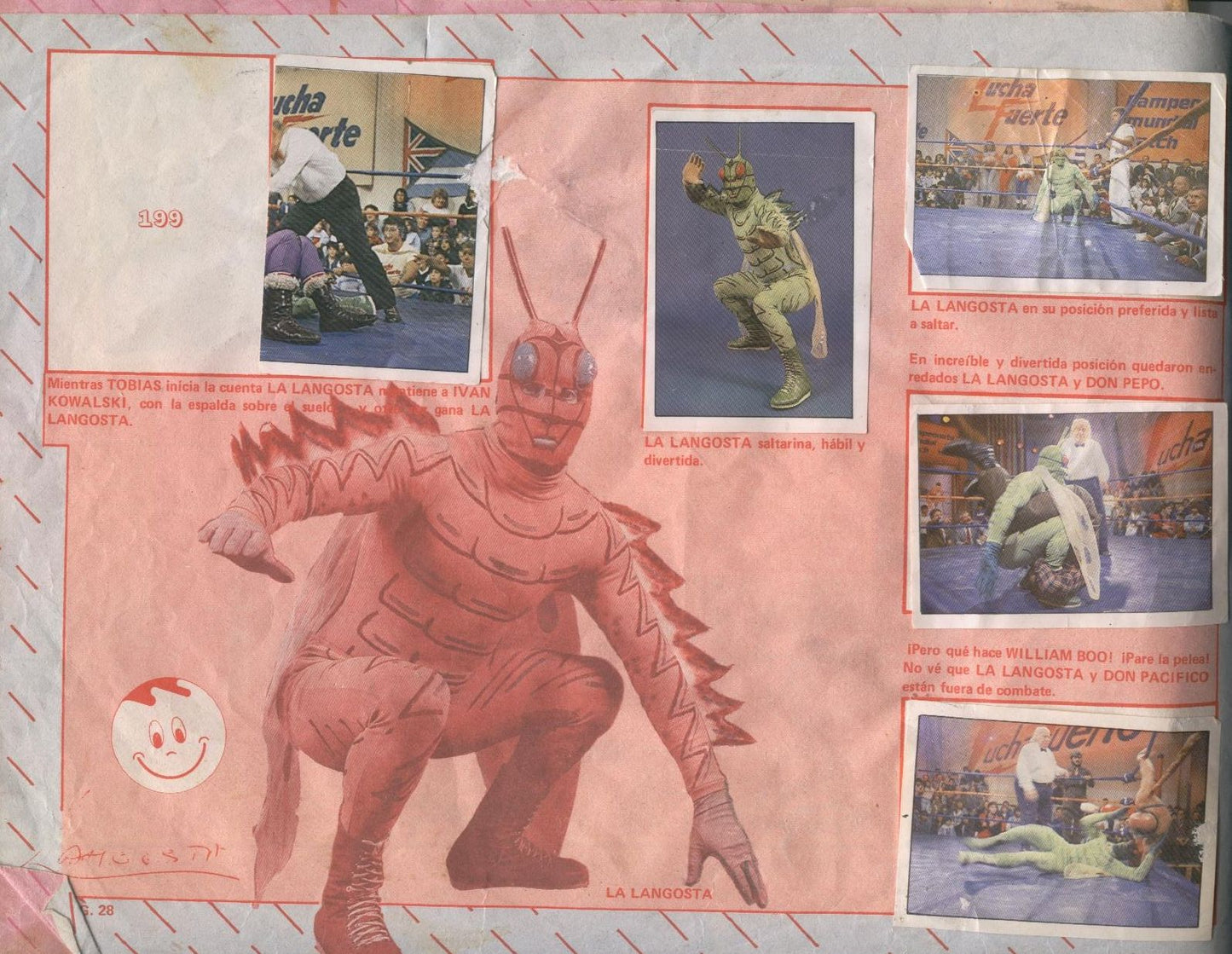 Lucha Fuerte Stickers Album From Argentina 1988 Stickers Album PW Catalog