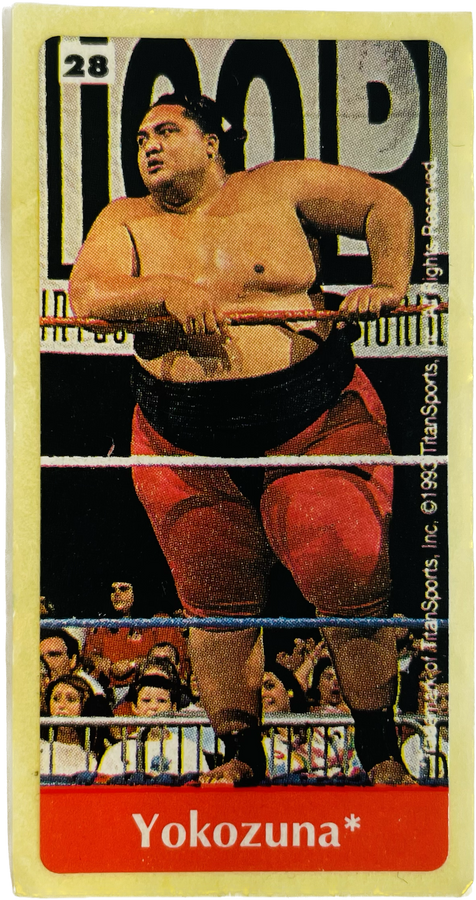 WWF Dunkin Bubble Gum Stickers (1993) #28 Yokozuna