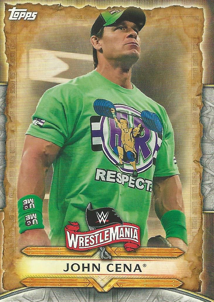 WWE Topps Road to Wrestlemania 2020 John Cena WM-28 trading card PW Catalog