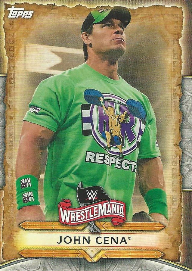 WWE Topps Road to Wrestlemania 2020 John Cena WM-28 trading card PW Catalog