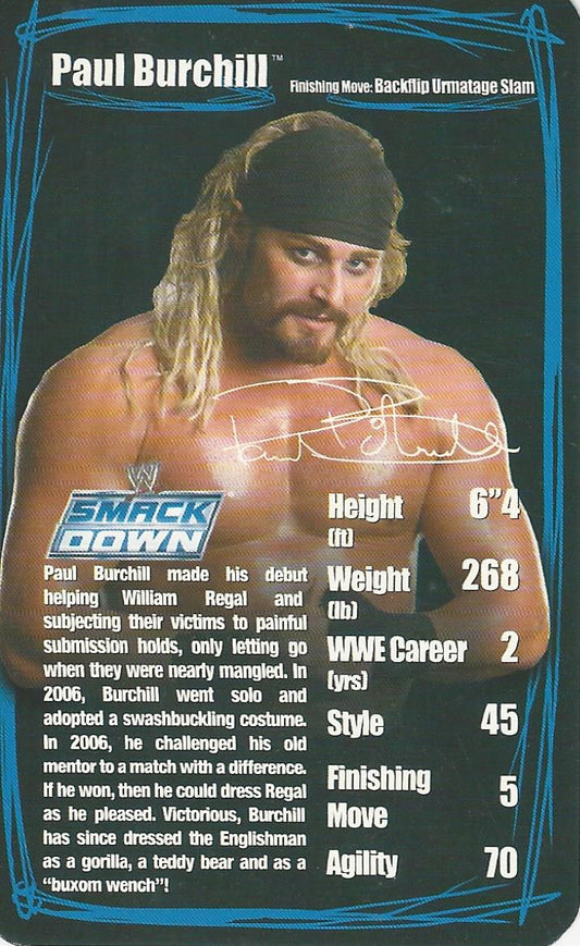 WWE Top Trumps 2006 Superstars 2 Paul Birchill trading card PW Catalog