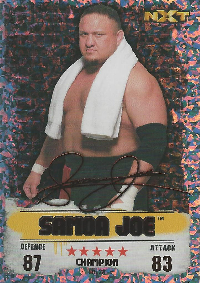 WWE Topps Slam Attax Takeover 2016 Samoa Joe Red Champion #28