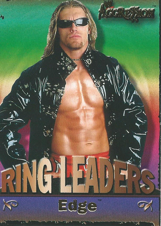 WWE Fleer Aggression 2003 Ring Leader Edge 14 of 15 trading card PW Catalog