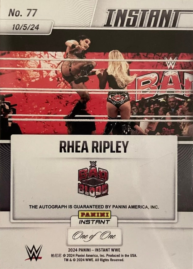 Rhea Ripley – Rhea Ripley Defeats LIV Morgan VIA Disqualification trading card PW Catalog