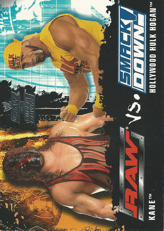 WWE Fleer Raw vs Smackdown 2002 Hulk Hogan vs Kane #90