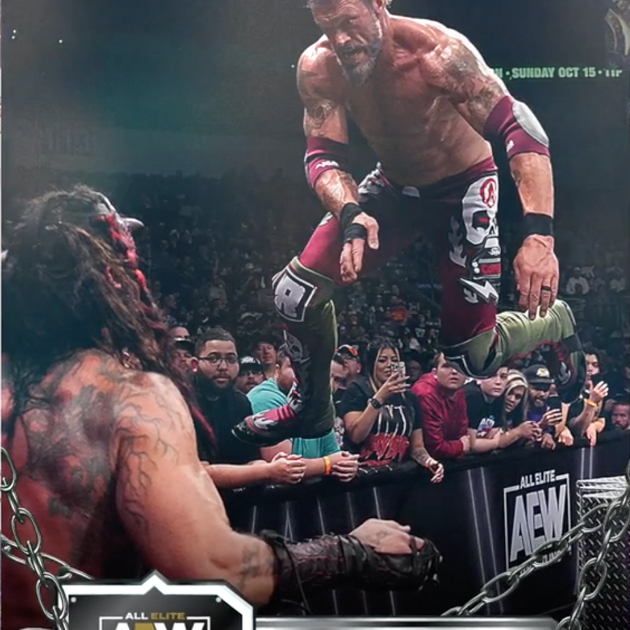 10/10/23 – “Rated R Superstar” Adam Copeland – “Rated R Superstar” Adam Copeland Defeats Luchasaurus trading card PW Catalog