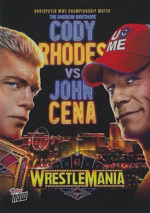 Undisputed WWE Championship Match: the American Nightmare Cody Rhodes vs John Cena trading card PW Catalog